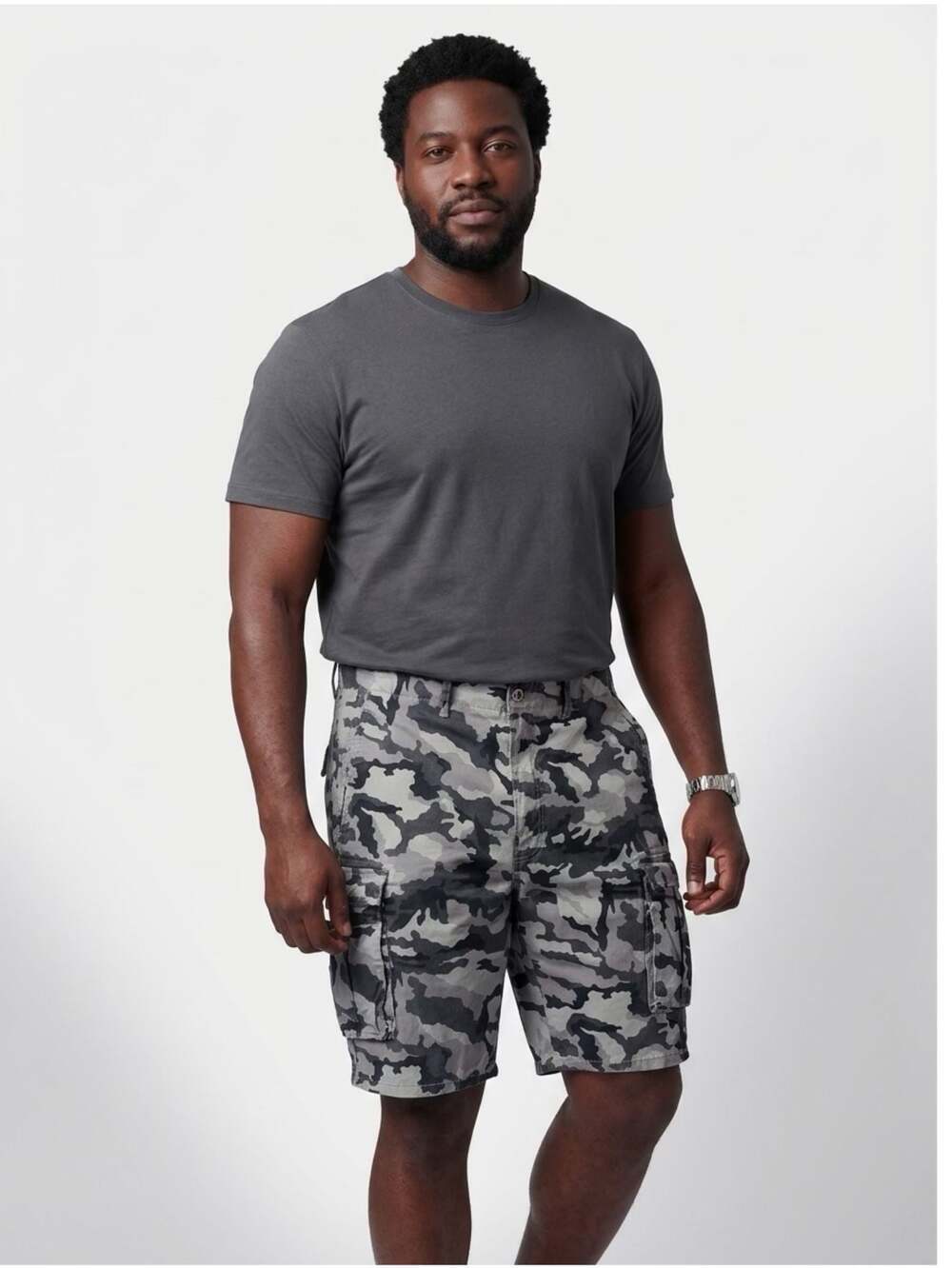 Levi's Men's Gray Camo Cargo Shorts